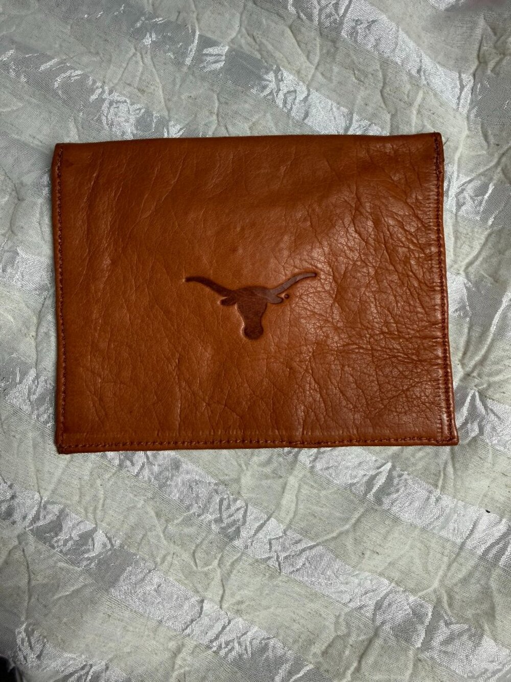 VTG Canyon Outback Texas Longhorns Genuine Leather Envelope Clutch Pouch